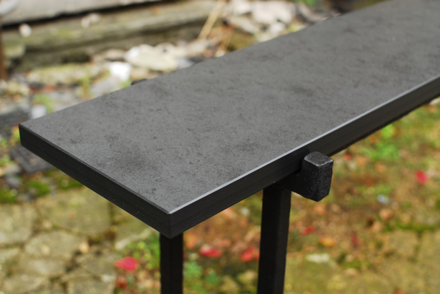 Console_table_Irma_forged iron-slate
