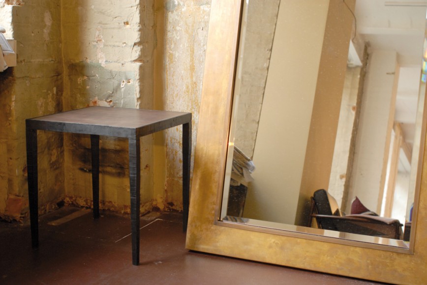 Giaco-side table-nesting table-forged iron-leather