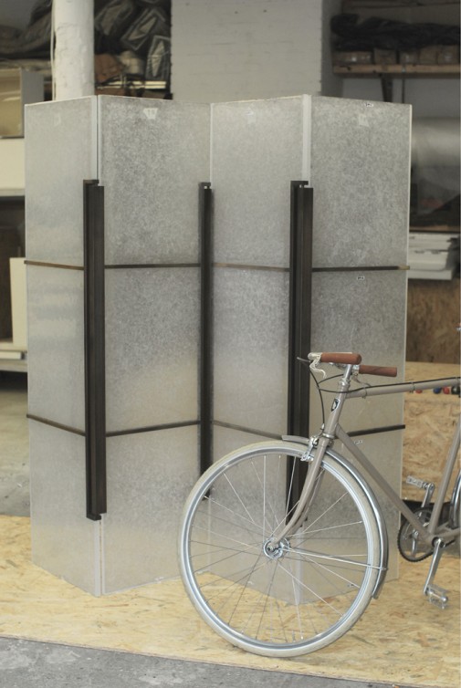 Screen_paravent-Pate de verre-glass-bronze 180 x 180 cm