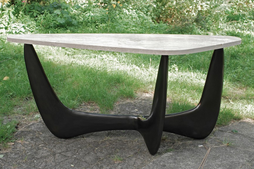 Console_SANDY_bronze_patinated_travertin