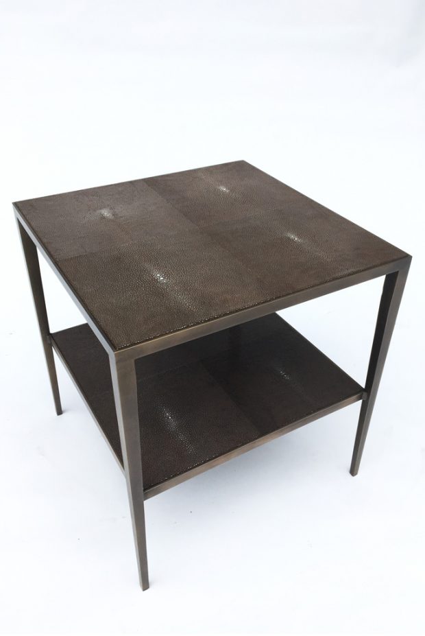 GIACO_side-table_brass_patina_shagreen_galuchat
