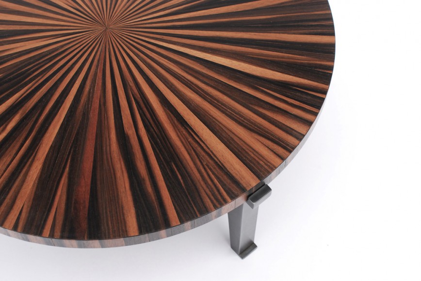 Helios-low table-macassar wood-bronze