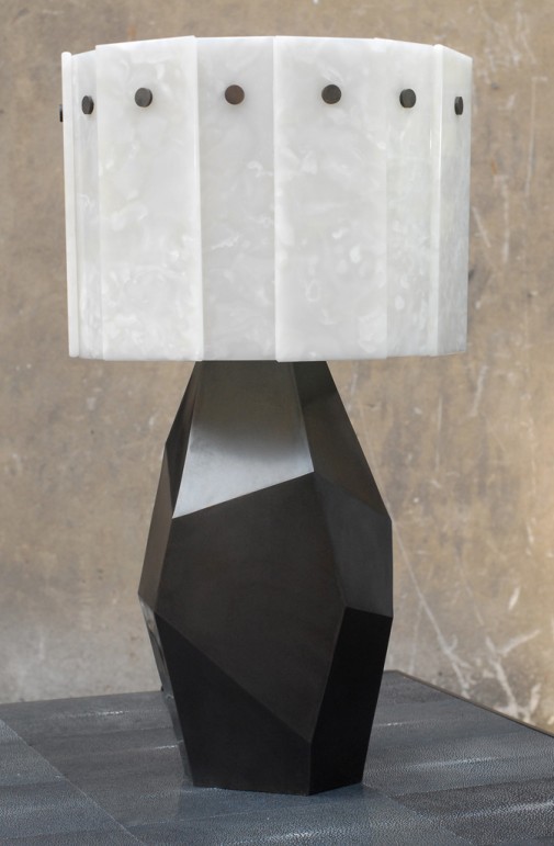 table lamp-melancholia-bronze-onyx-lamp shade