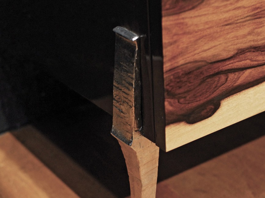 Octopus-side-board-palisander-silver leggs-forged iron