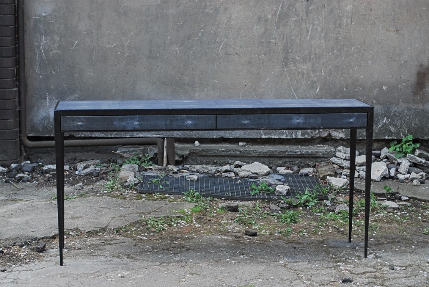 Tabalta_Console_desk-Galuchat-forged iron