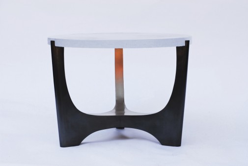 SPINA_sidetable bronze patedeverre