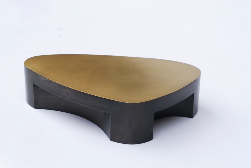 Lutetia-low table. bronze patinated
