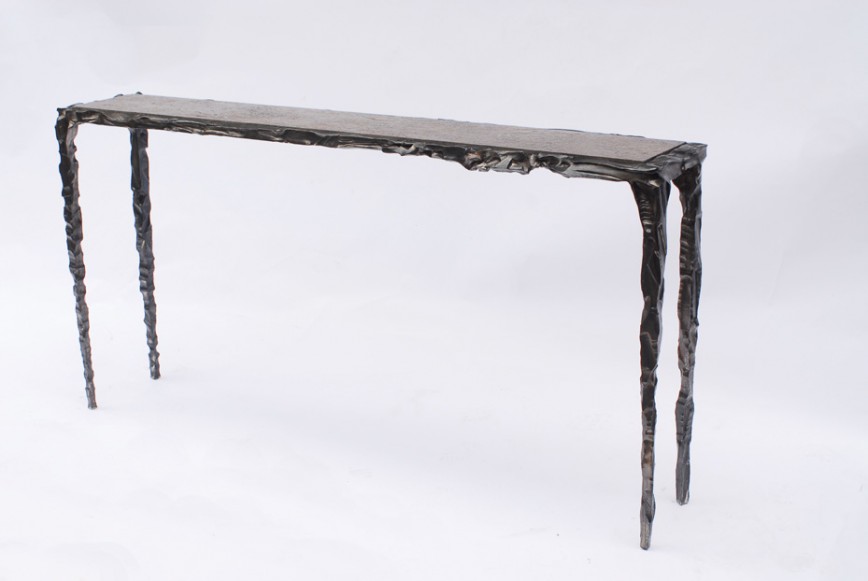 ANNETTE_console table_nickel patinated