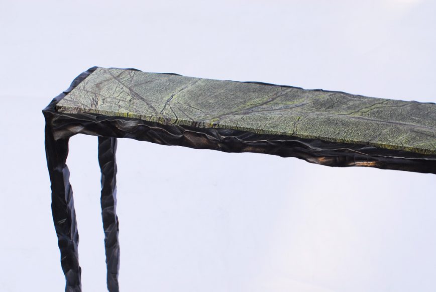 ANNETTE console table_ forged iron_patinated