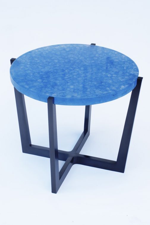 ZILE_2_side table_blue-jellyfish-glass_iron